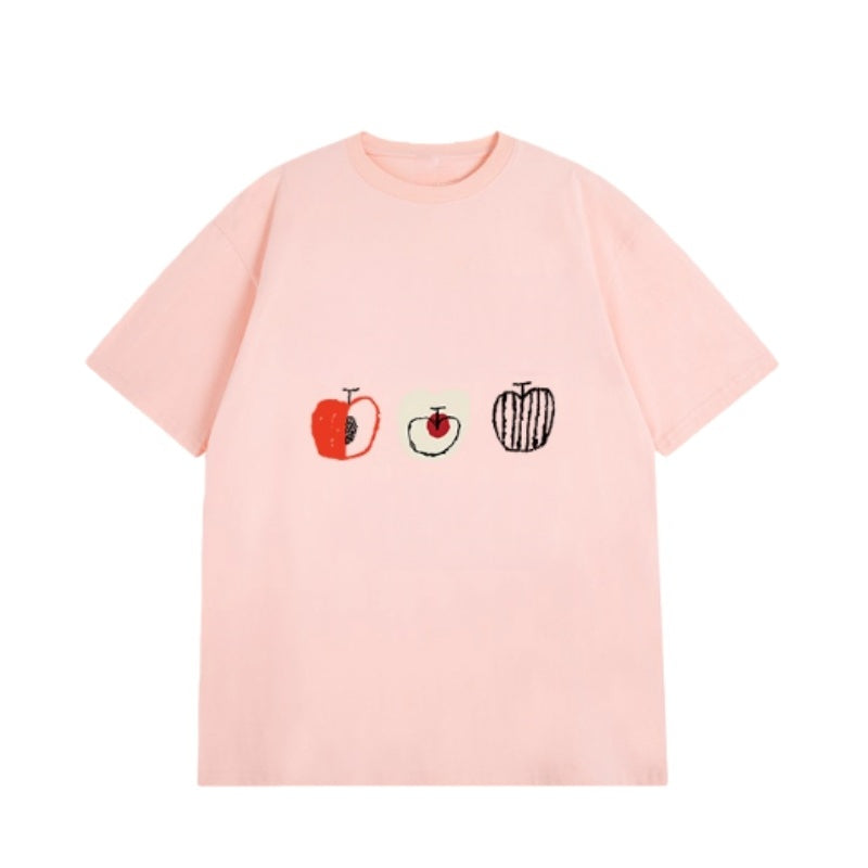 Abstract-Patterned Apple T-Shirt